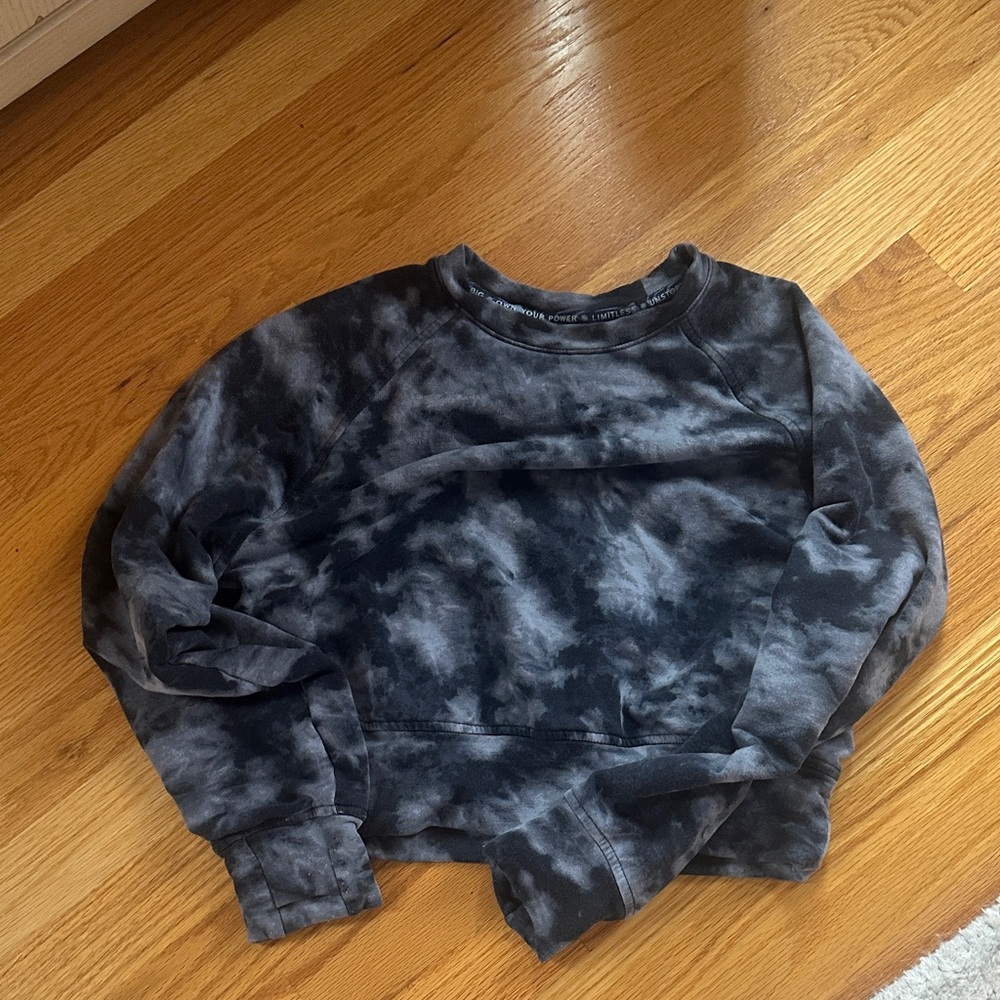 Athleta Girl Charcoal Tie-Dye Top